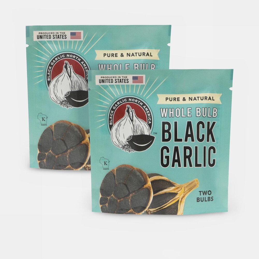 Black Garlic Whole Bulbs (2 packs of 2 bulbs)