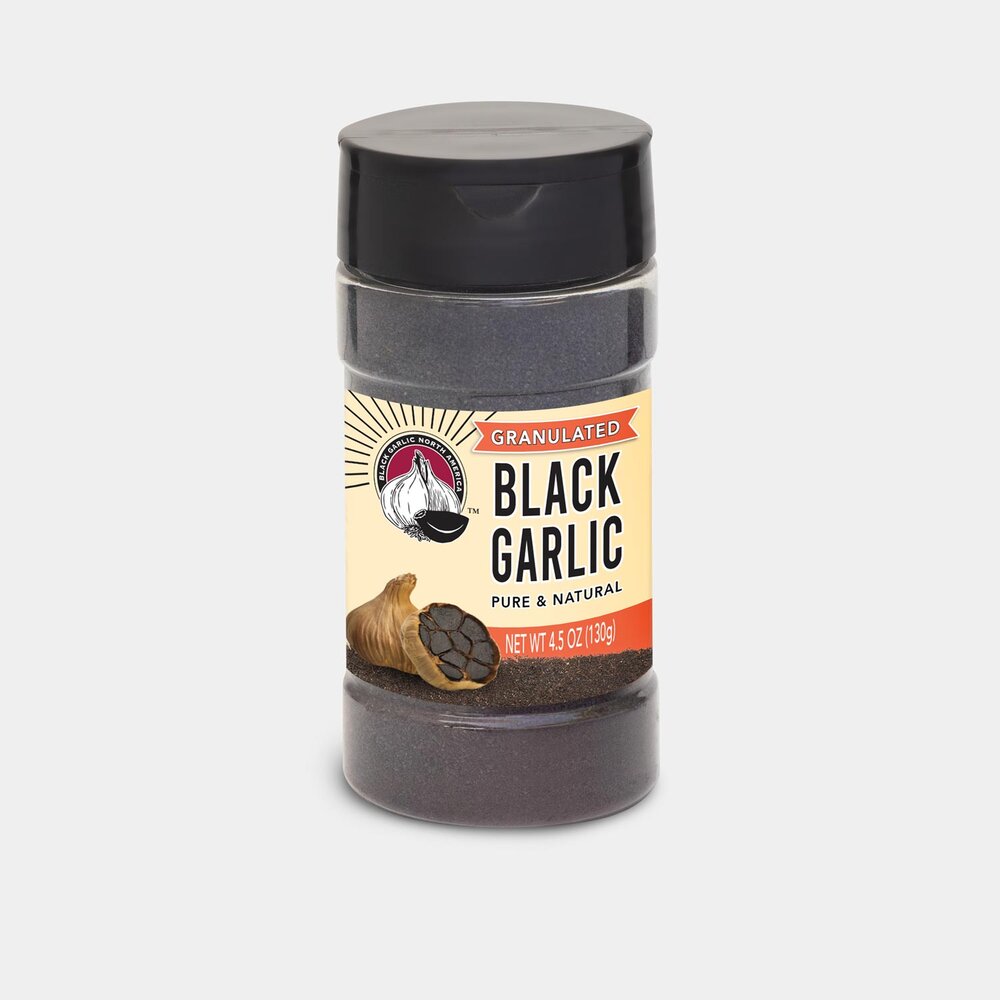 Granulated Black Garlic Powder - 4.5 oz Shaker - Conventional