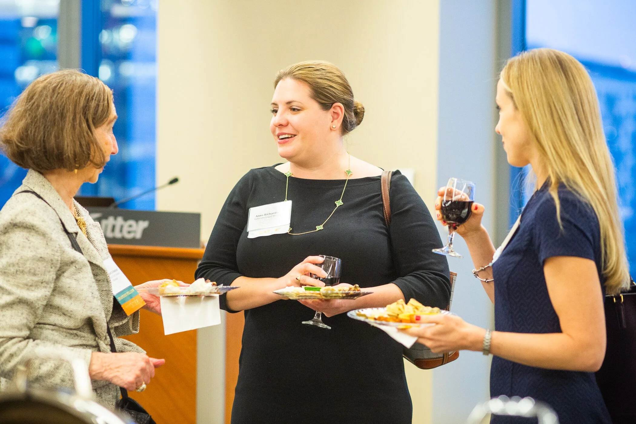 MBF Trustee Iris Taymore Schnitzer with Anna Richardson and Sarah Roxburgh of Veterans' Legal Services.jpg