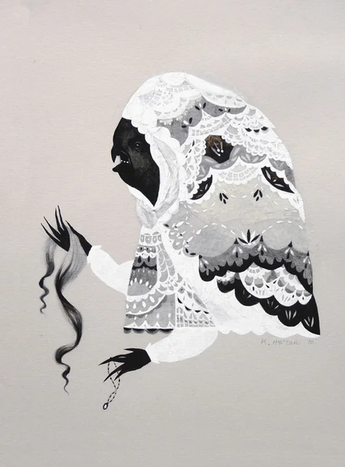  Keepsakes  tissue paper, gouache &amp; graphite on paper  6.5" x 8.25"  2011 
