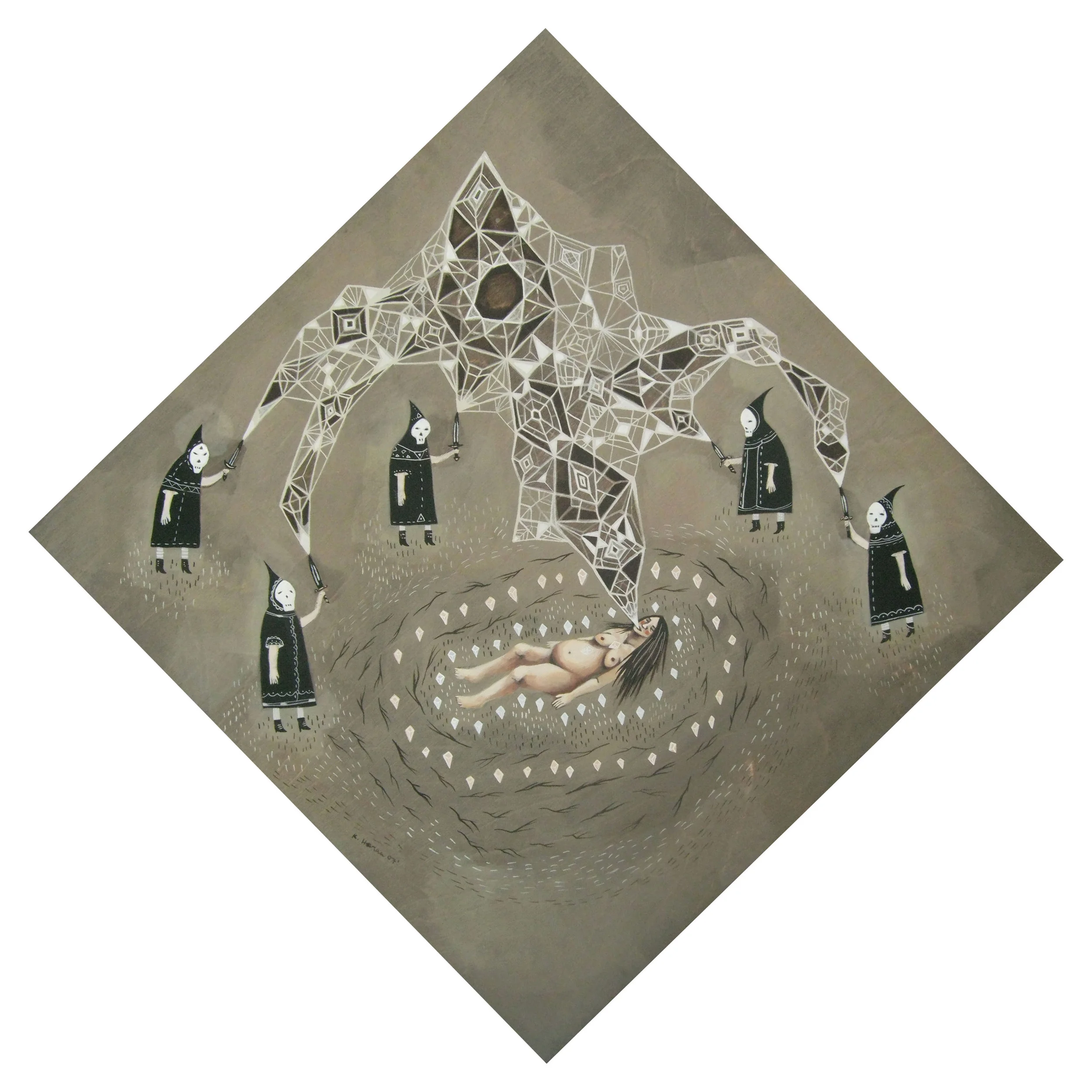 Crystal Magic acrylic & gouache on wood 24" x 24" 2008