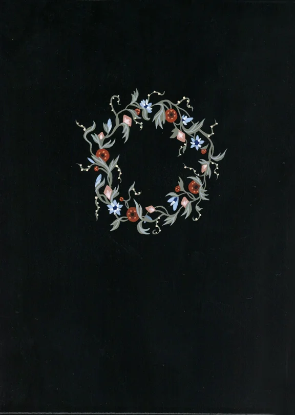  Wreath  gouache on paper  5" x 7"  2014 