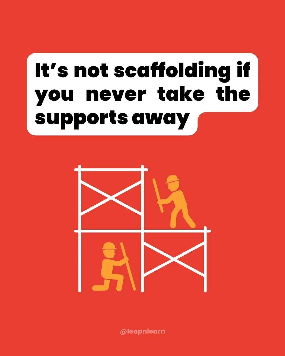 I've been loving that there's so much more talk of scaffolding out there in dance education-land. But one thing I don't often see being discussed is the importance of gradually reducing scaffolds. 

Scaffolding isn't just about the strategies and sup