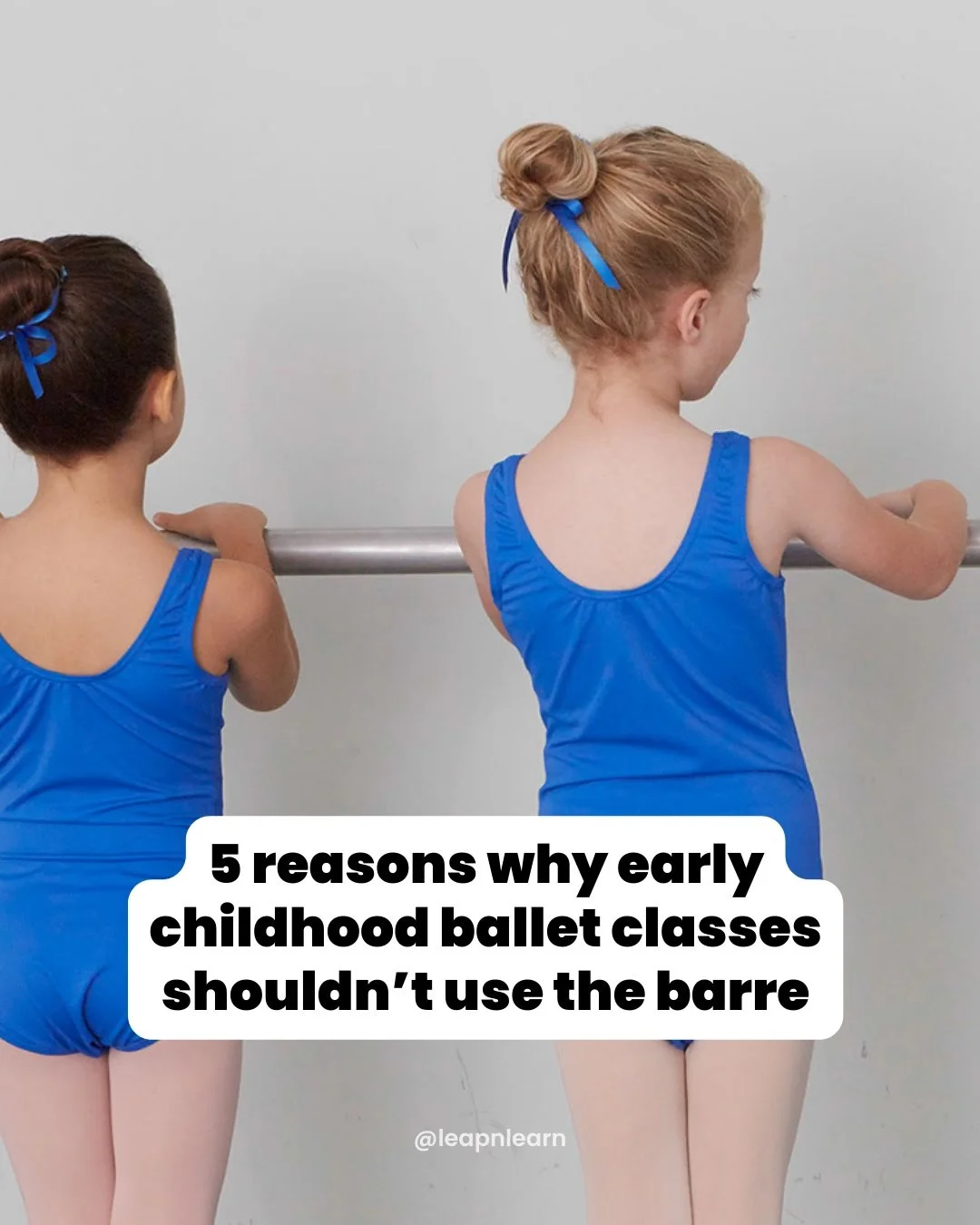 While 3-6yr olds dancers standing at a ballet barre might look and feel like a &lsquo;real&rsquo; ballet class, it isn&rsquo;t an age-appropriate one... and it&rsquo;s not setting them up for success. 

An age-appropriate early childhood dance class 