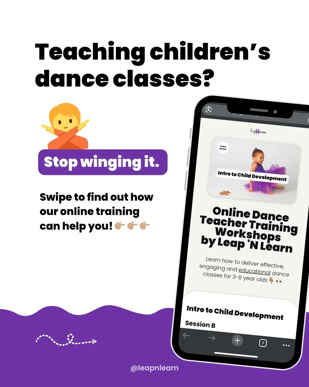 Good dance teachers aren&rsquo;t born, they&rsquo;re trained. 

🧟&zwj;♂️ If the thought of teaching a class of 4 year olds fills you with a sense of dread. 

🫠 If your studio is filled with teachers who &ldquo;love to teach the senior students&rdqu