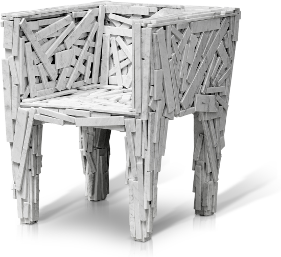 Favela Chair in white marble (2013)