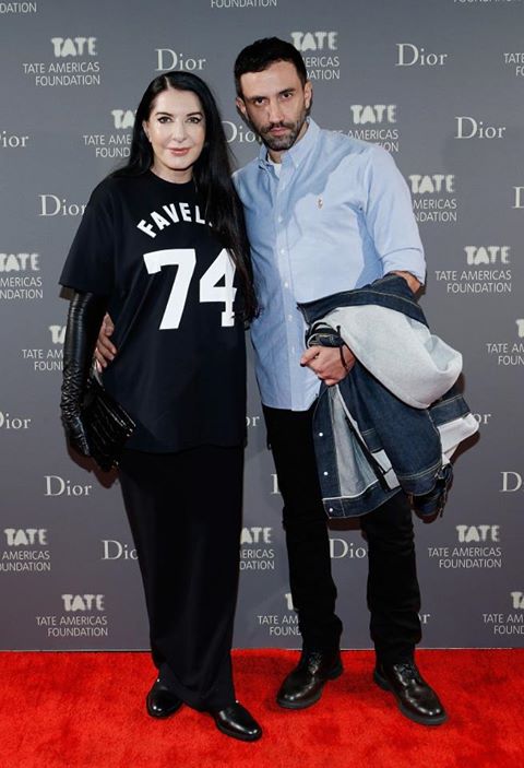 Marina Abramovic and Riccardo Tisci at Tate Museum Artists Dinner (2013)