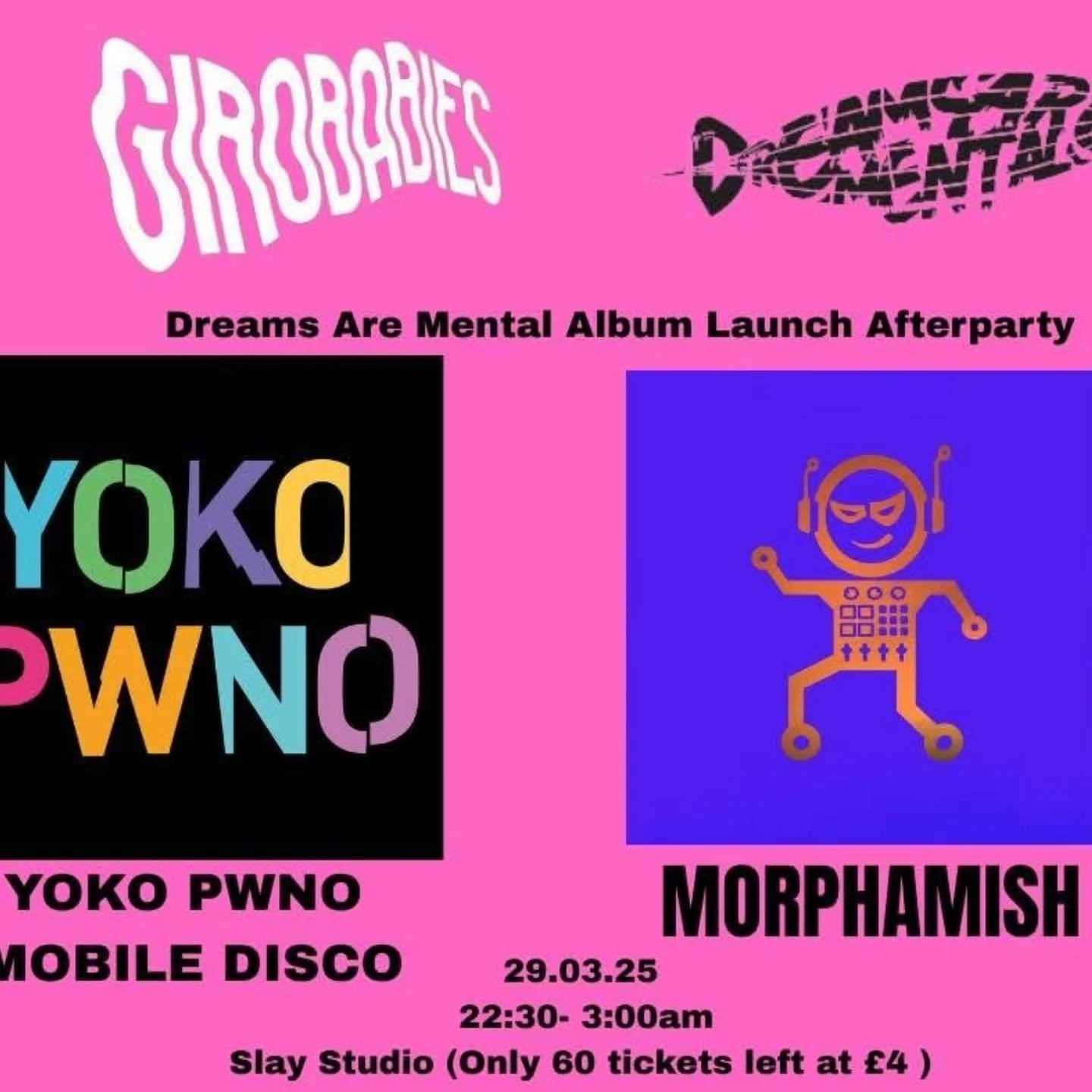 A real treat to be playing the launch night for the Girobabies 'Dreams Are Mental' album launch this saturday. 
I produced the album for this phenominal band, the lineup for the while night is amazing, and I'm playing a long eclectic dj set of woven 