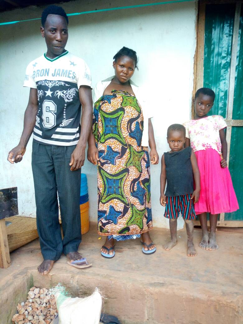 This is Anitha Family. Her parents from the left side and her young brother (Festo) at the midst.