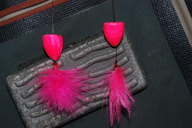 The Peters Popper--The hard foam body freely slides up and down the leader.