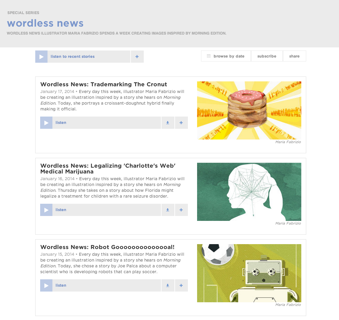 Wordless News for NPR
