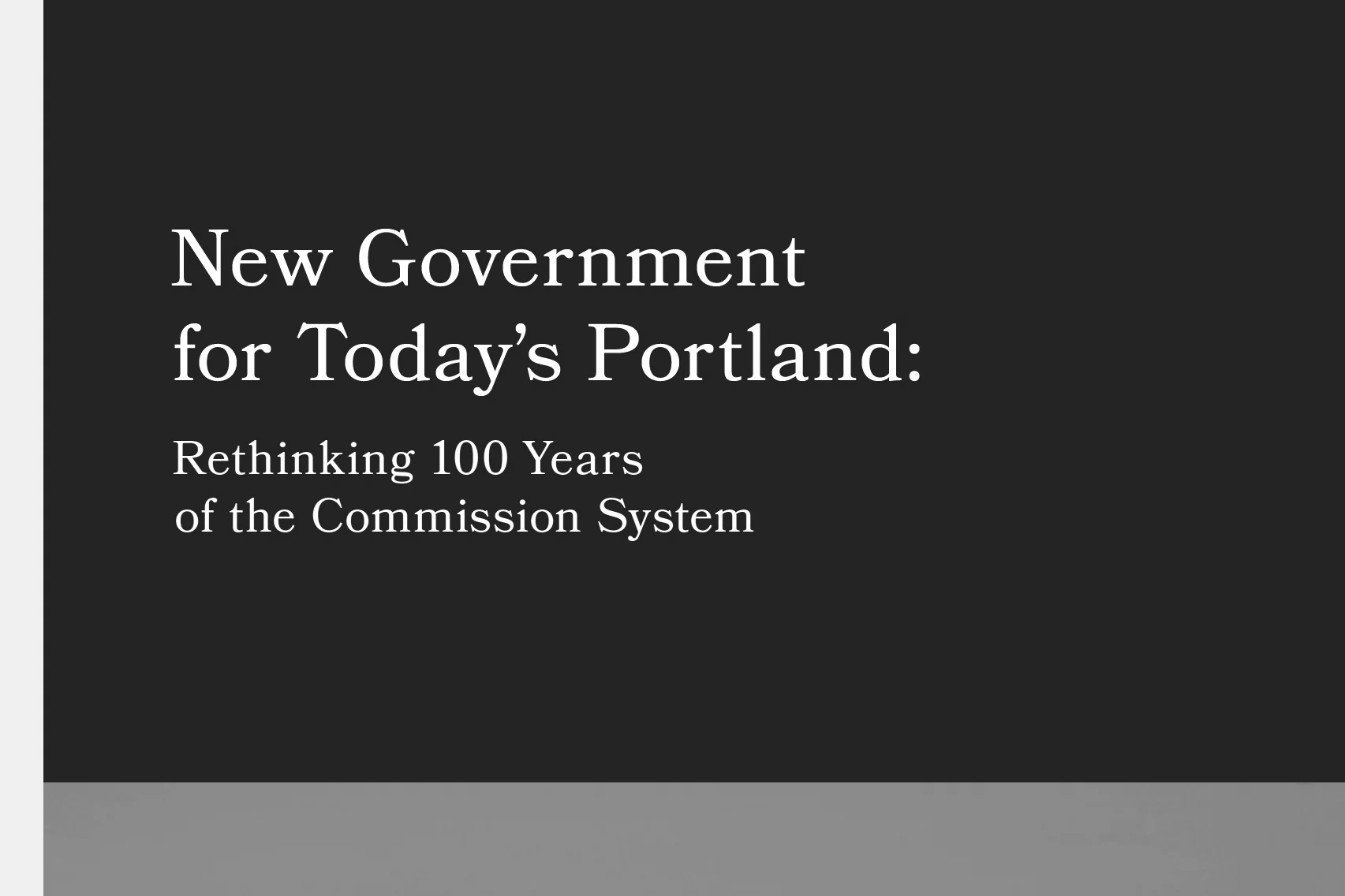 "City Club of Portland is a nonprofit, nonpartisan civic organization dedicated to community service, civic education, and leadership development.” City Club brought me in to design a research report and conceptualize information graphics about Portland’s city government and if its commission system equitably represents Portlanders.