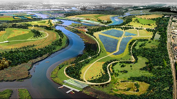 Freshkills Park - Staten Island, NY. (which also produces solar energy)