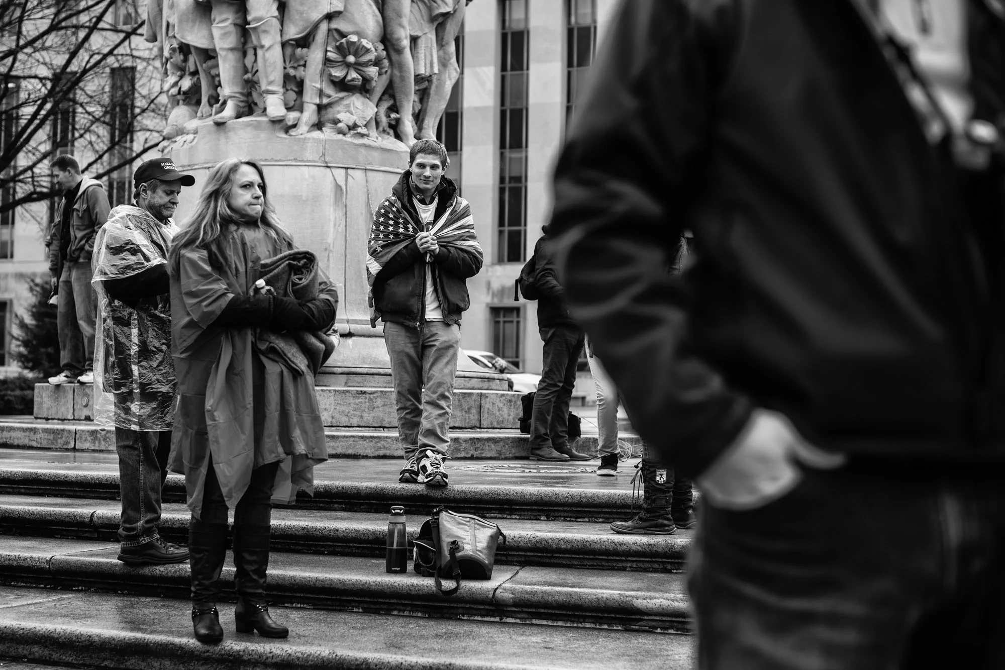 Along Pennsylvania Avenue prior to the Presidential Inauguration in Washington, DC on January 20, 2017.