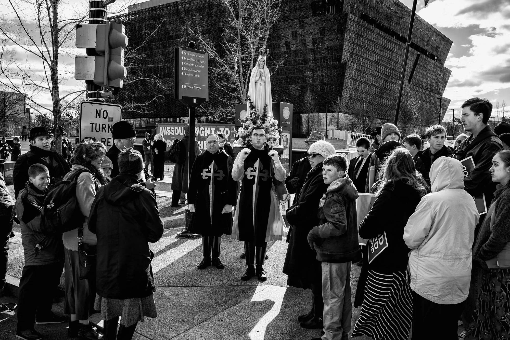 Demonstrators at the March for Life in Washington, DC, on March 27, 2017.