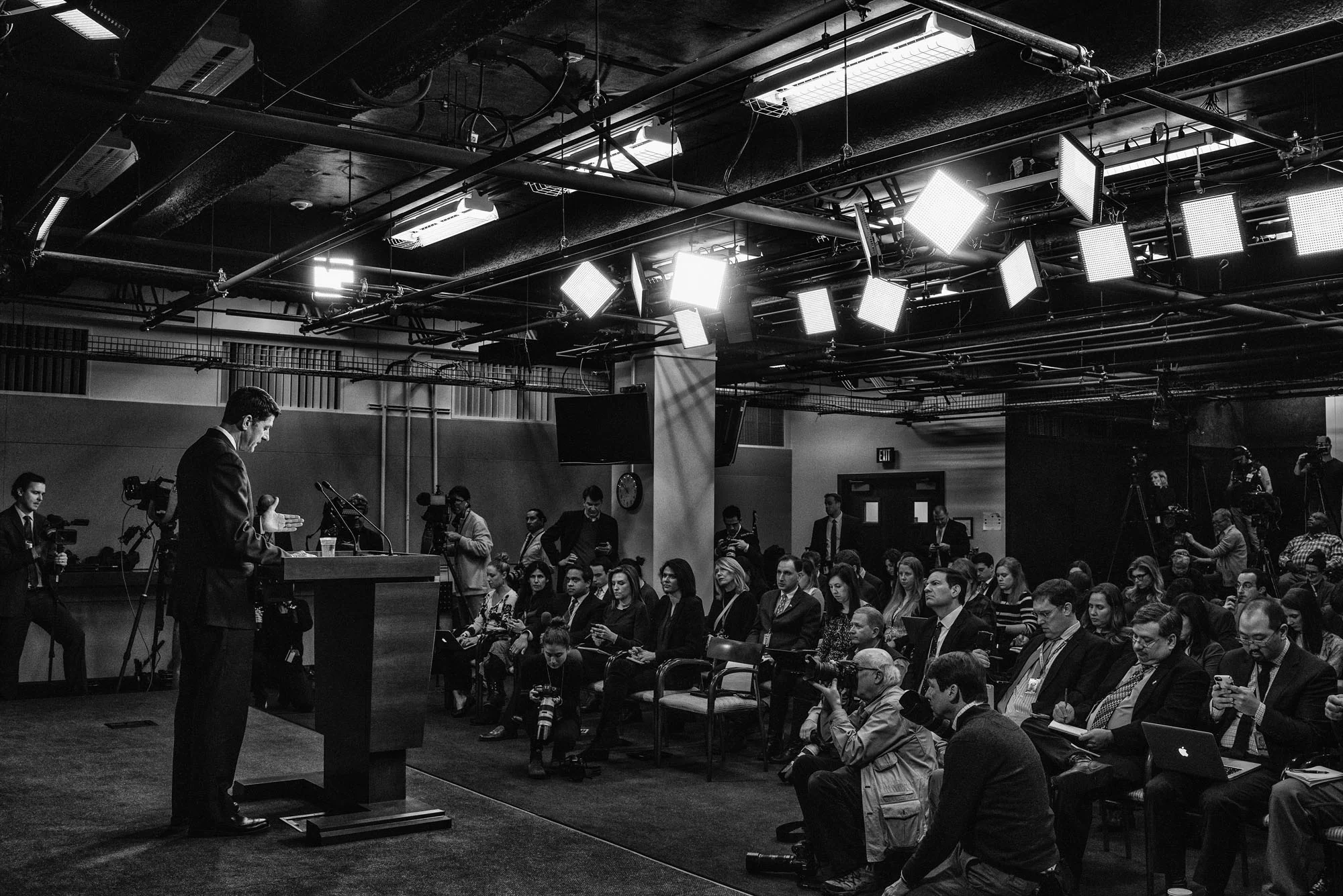 House Majority Leader Paul Ryan at his weekly press conference, on March 16, 2017.