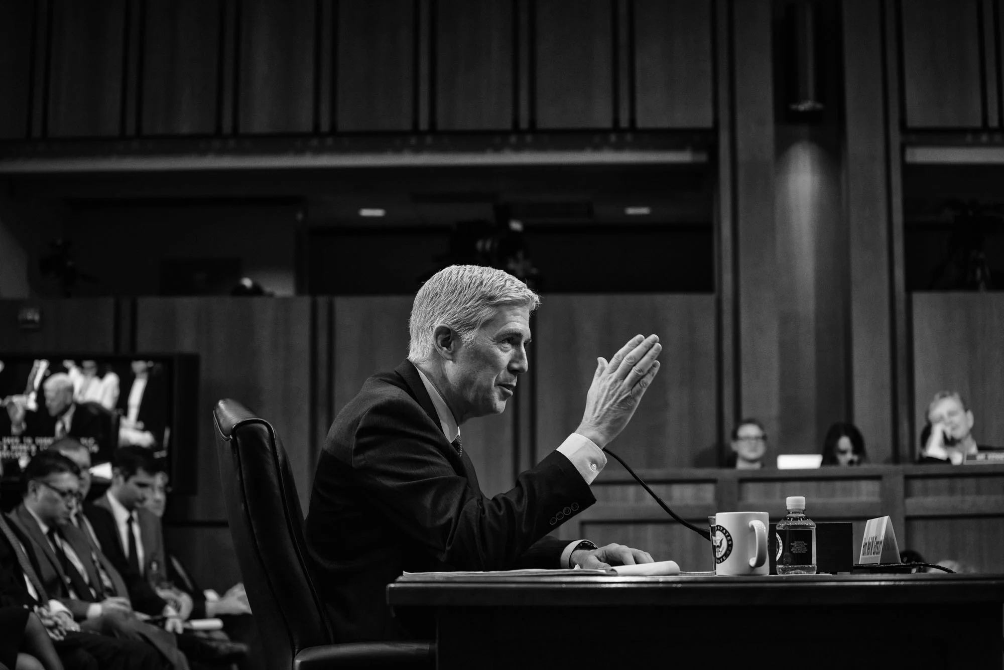 Judge Neil Gorsuch testifies during the second day of his Supreme Court confirmation hearing before the Senate Judiciary Committee on March 21, 2017.