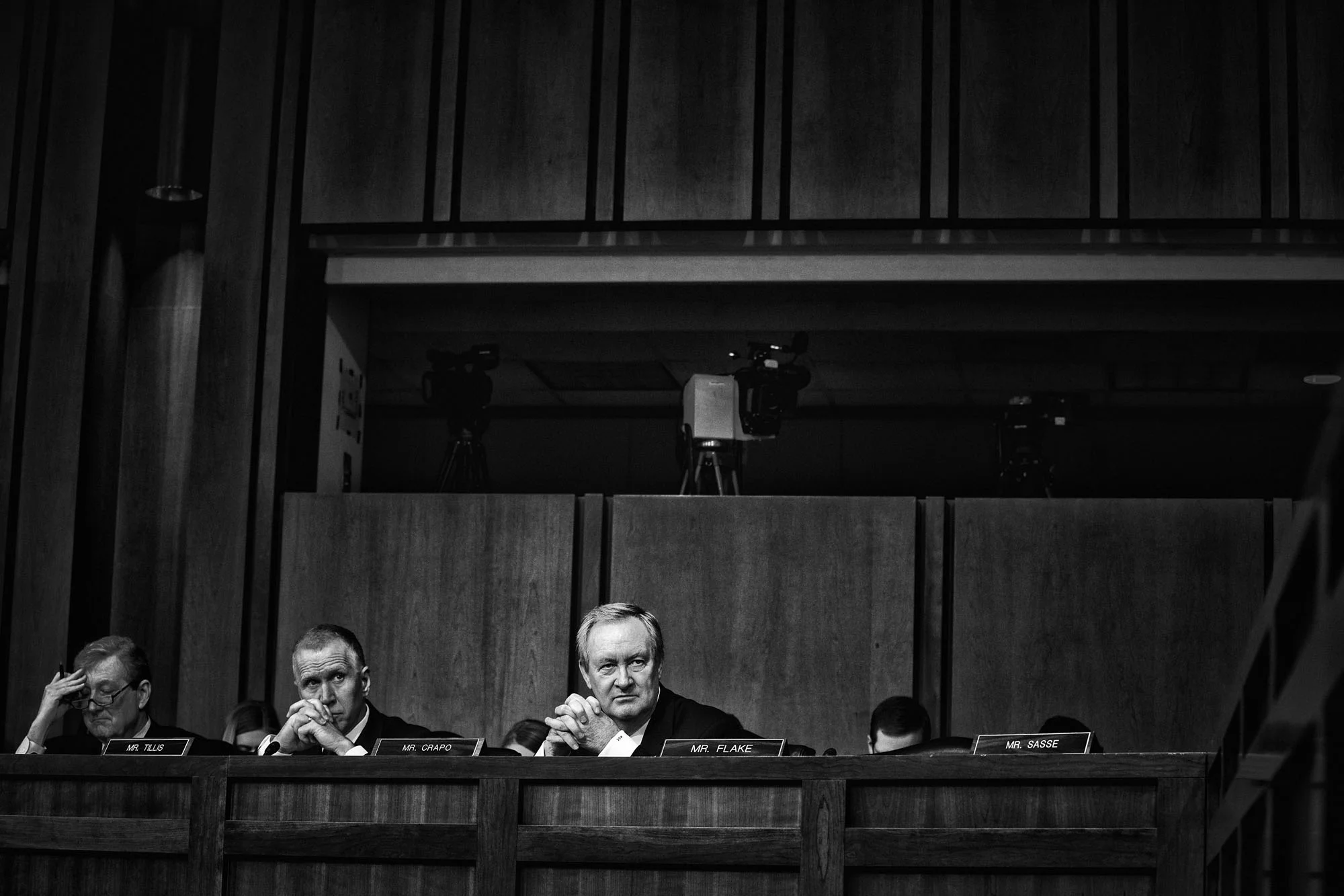 Senators Kennedy, Tillis and Crapo (L to R) listen to the testimony of Judge Neil Gorsuch during the third day of his Supreme Court confirmation hearing before the Senate Judiciary Committee on March 22, 2017.
