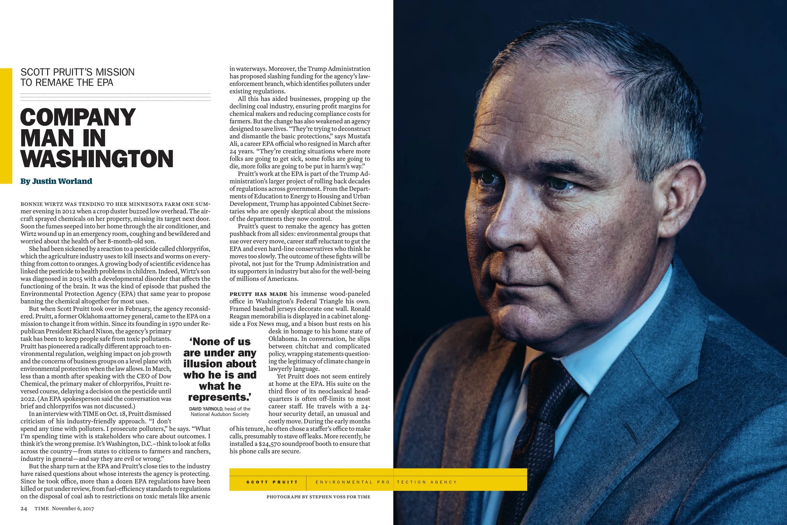 EPA Administrator Scott Pruitt for Time Magazine