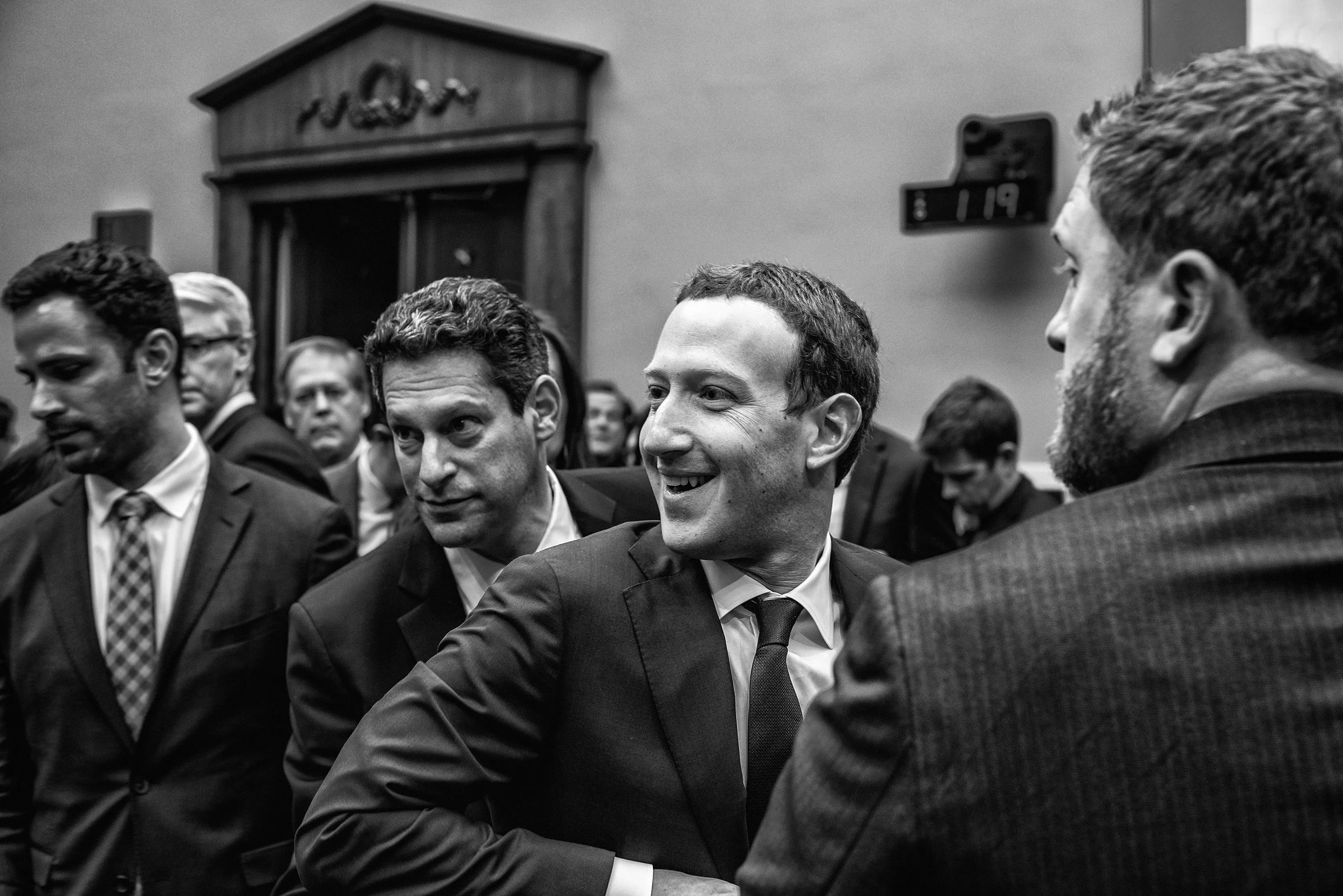 Day 447: Facebook CEO Mark Zuckerberg leaves after testifying before the House Energy and Commerce Committee, in Washington, DC on Wednesday, April 11, 2018.