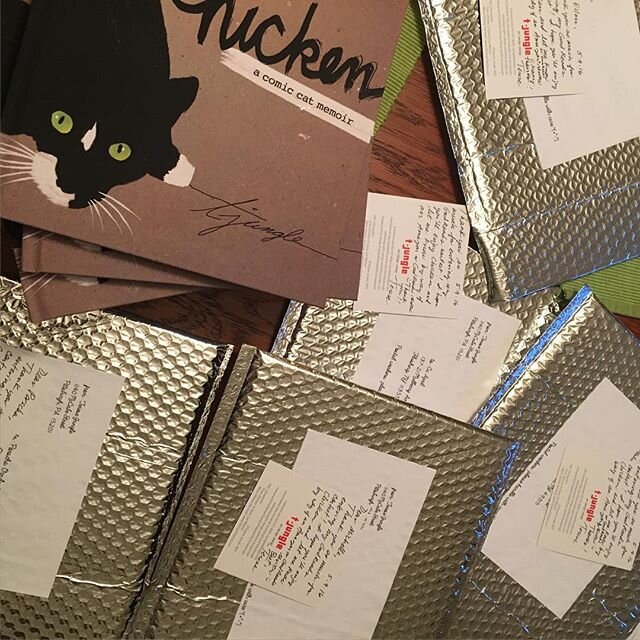 Look out, #GoodReads winners, these copies of Chicken along with bonus postcards are coming your way soon! Thanks for participating! #chickenthebook #contest #winners