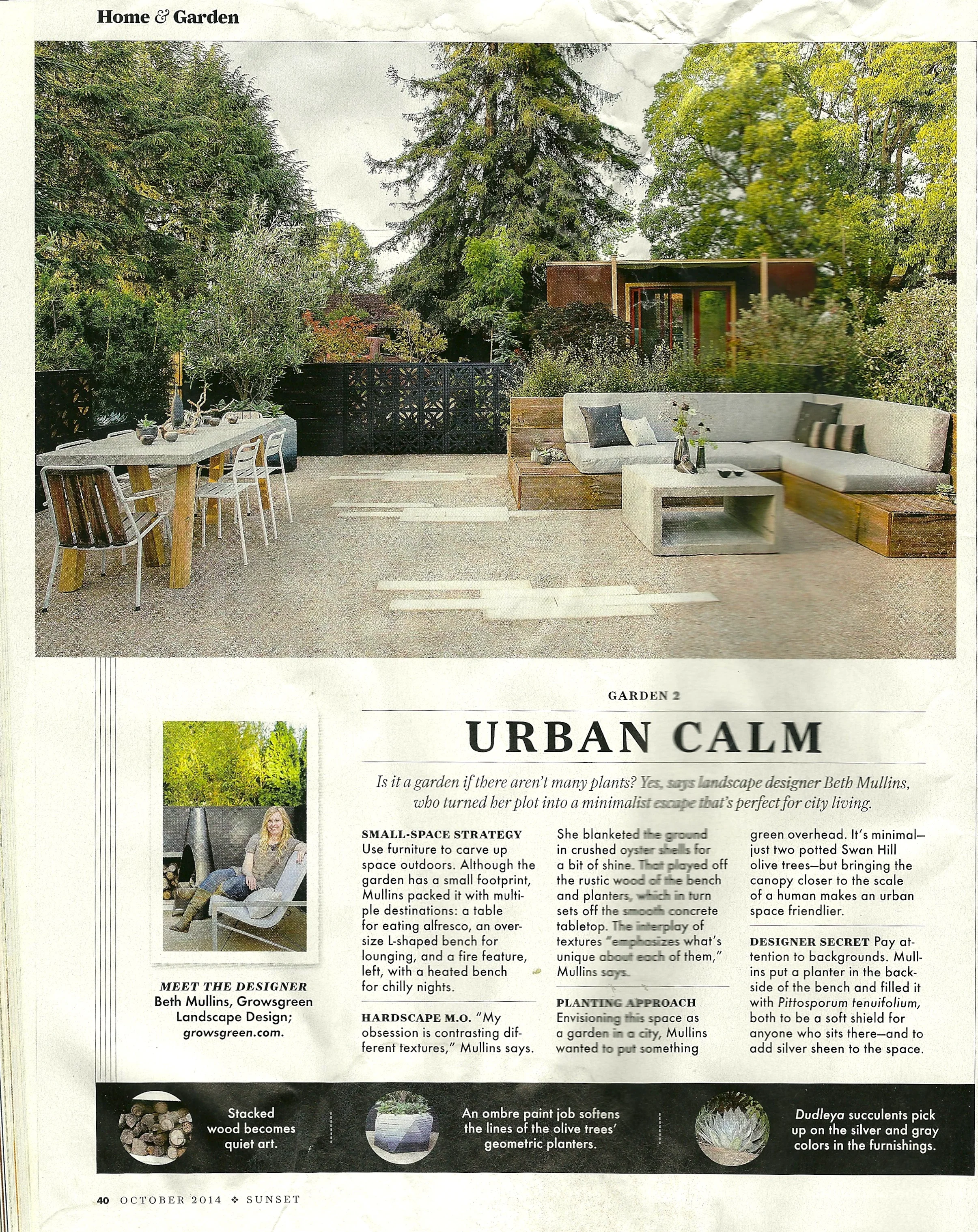 Here is the Sunset magazine spread….