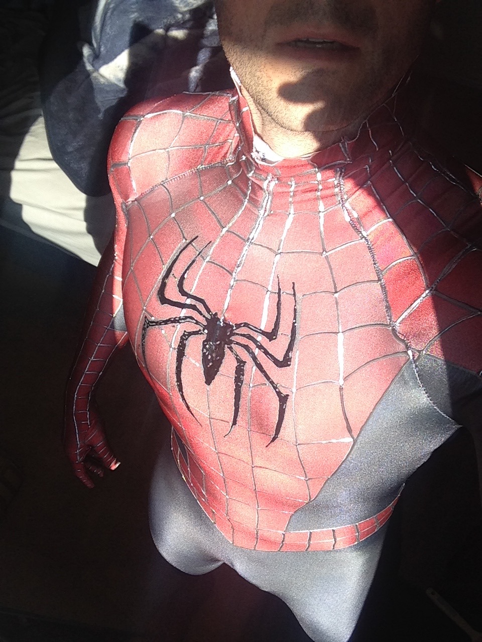 Captain Spandex in iconic spider skin