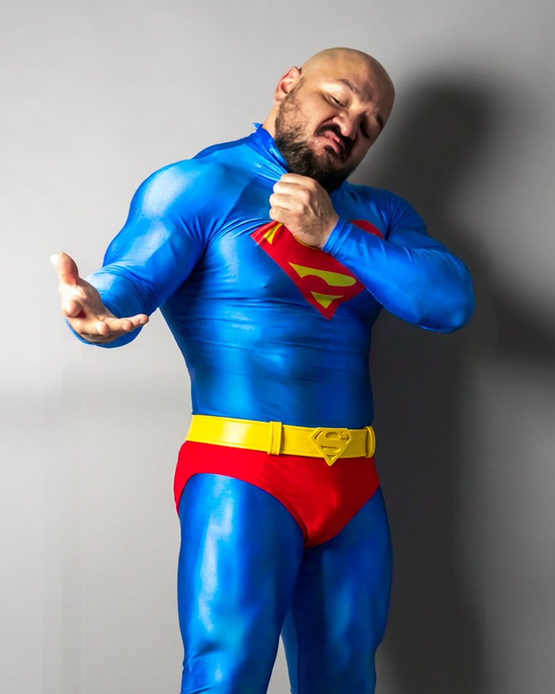 Superman cosplay photo, Copyright Cesar Torres 2026