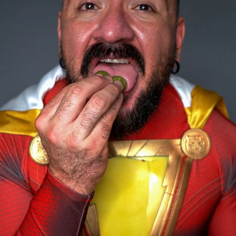Shazam cosplay photo, copyright Cesar Torres