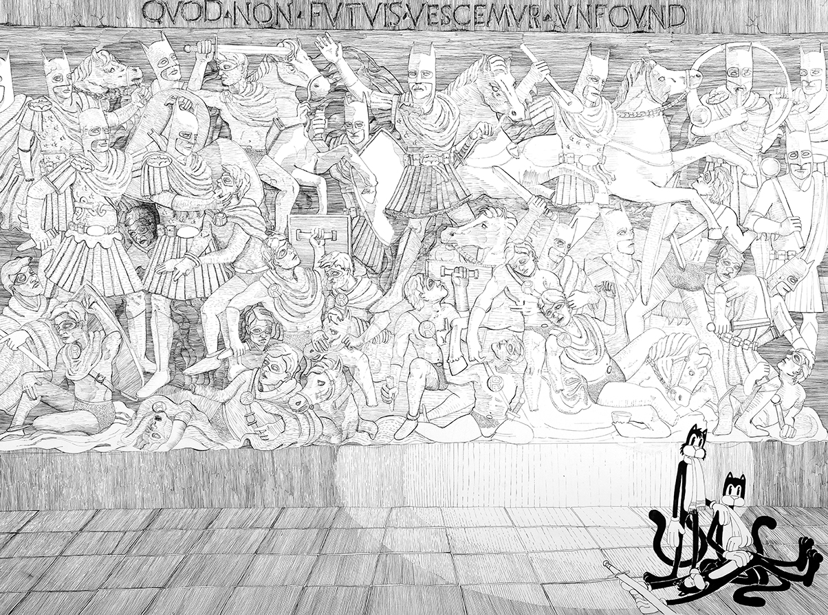 What We Can’t Fuck, We’ll Eat.  2012 38” x 50” pen and ink
