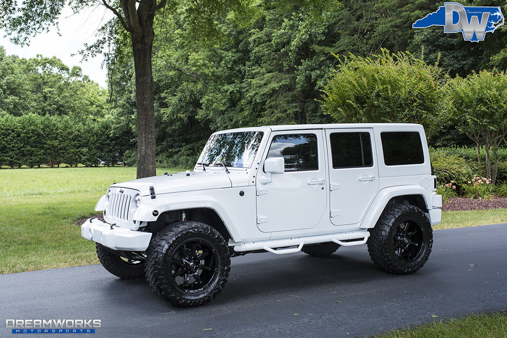 All White Jeep — Dreamworks Motorsports