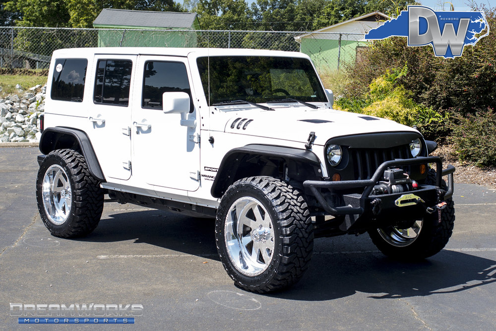 White Jeep Wrangler American Force — Dreamworks Motorsports