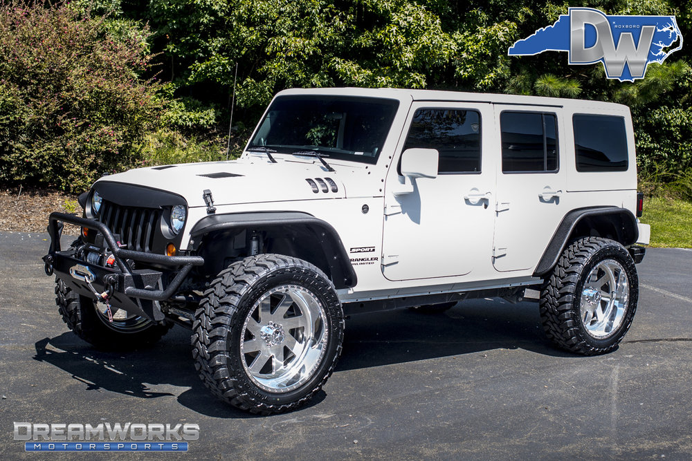 White Jeep Wrangler American Force — Dreamworks Motorsports