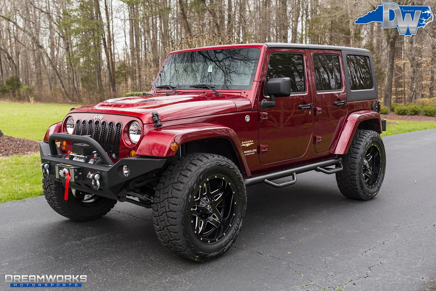 burgundy jeep wrangler