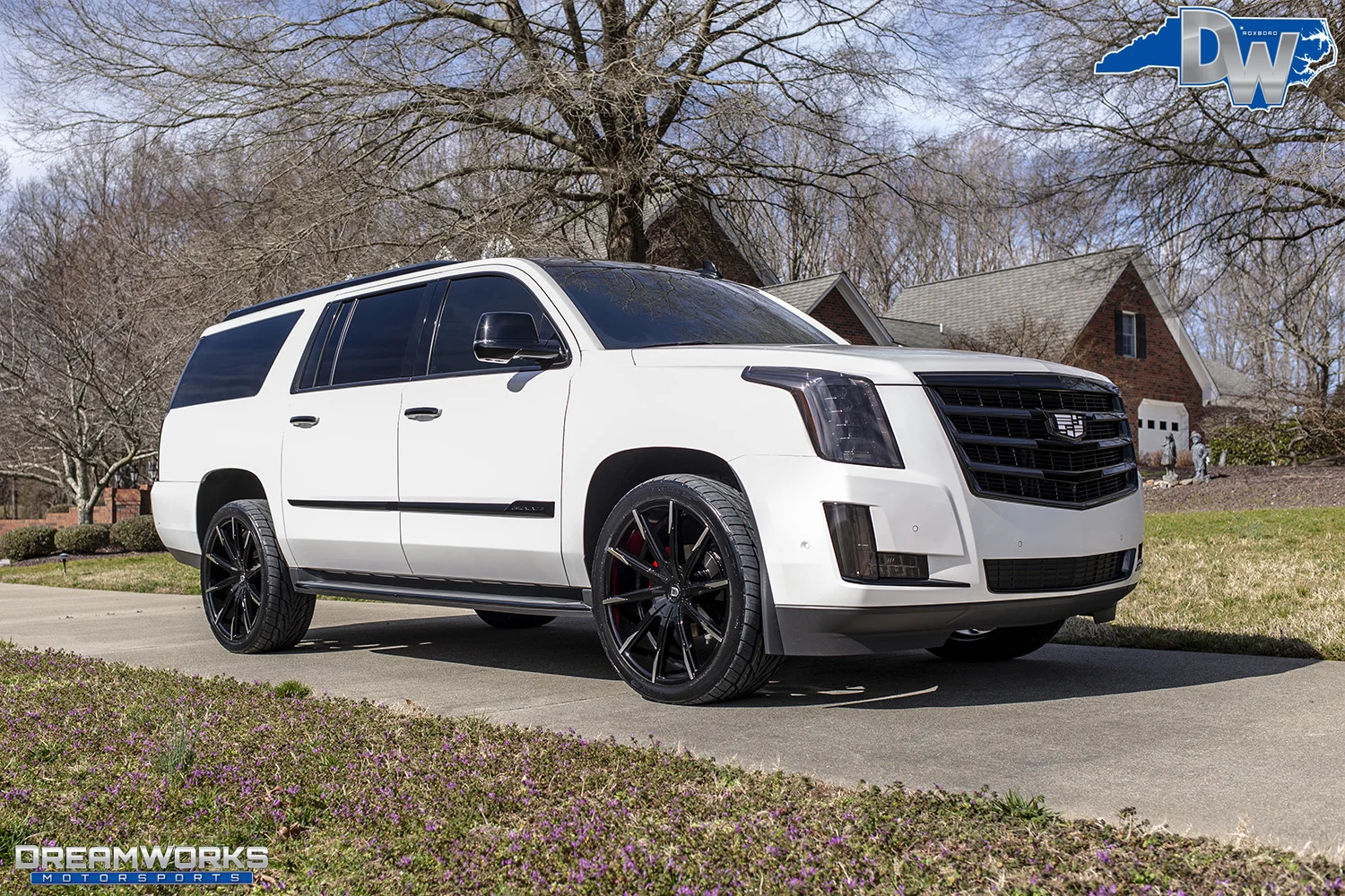 white cadillac escalade black lexanis dreamworks motorsports white cadillac escalade black lexanis