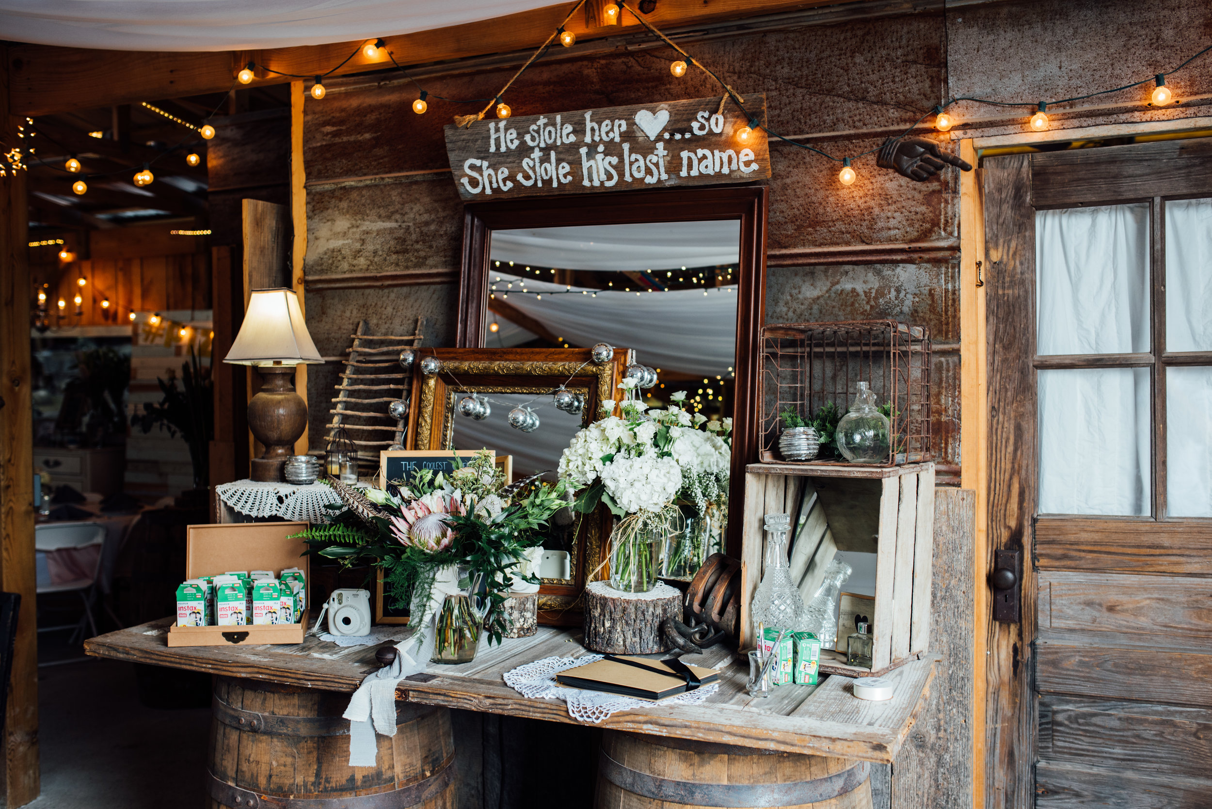 wedding decorations barn at drewia hill