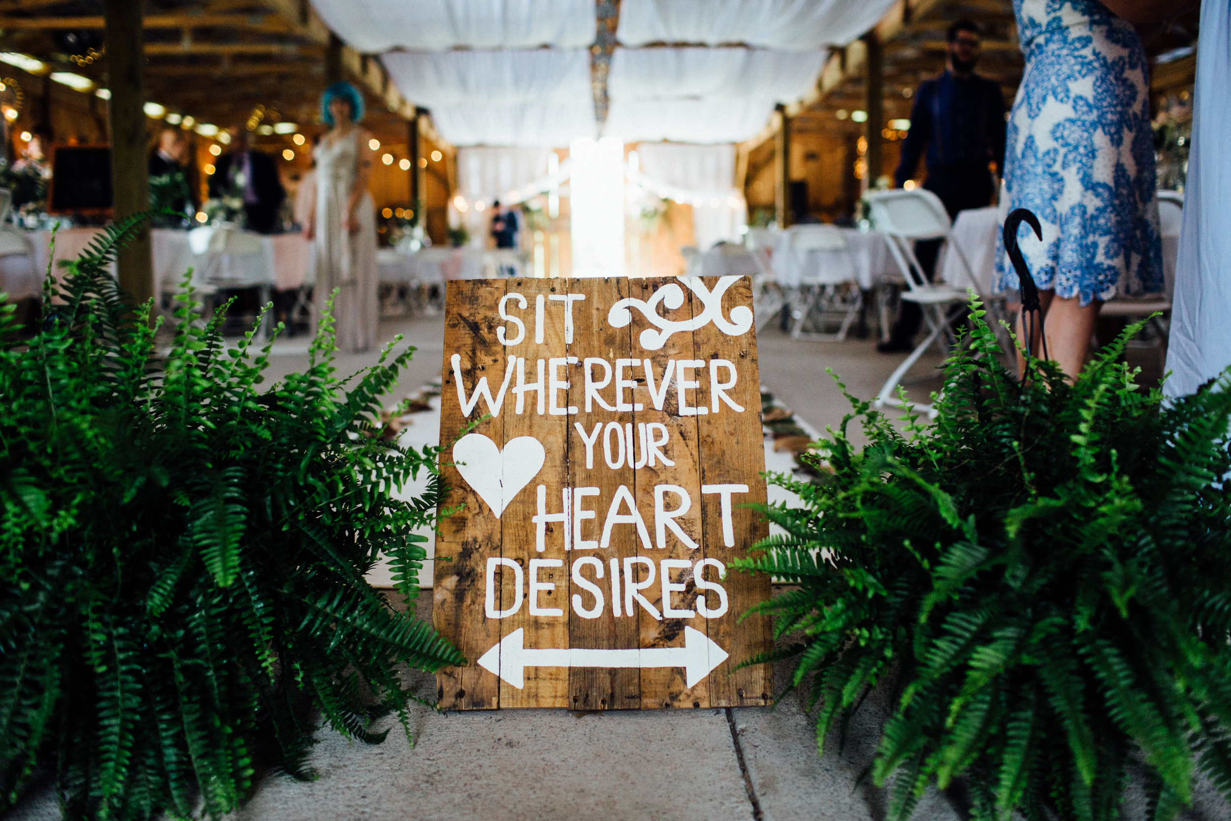 sit wherever your heart desires ceremony seating sign