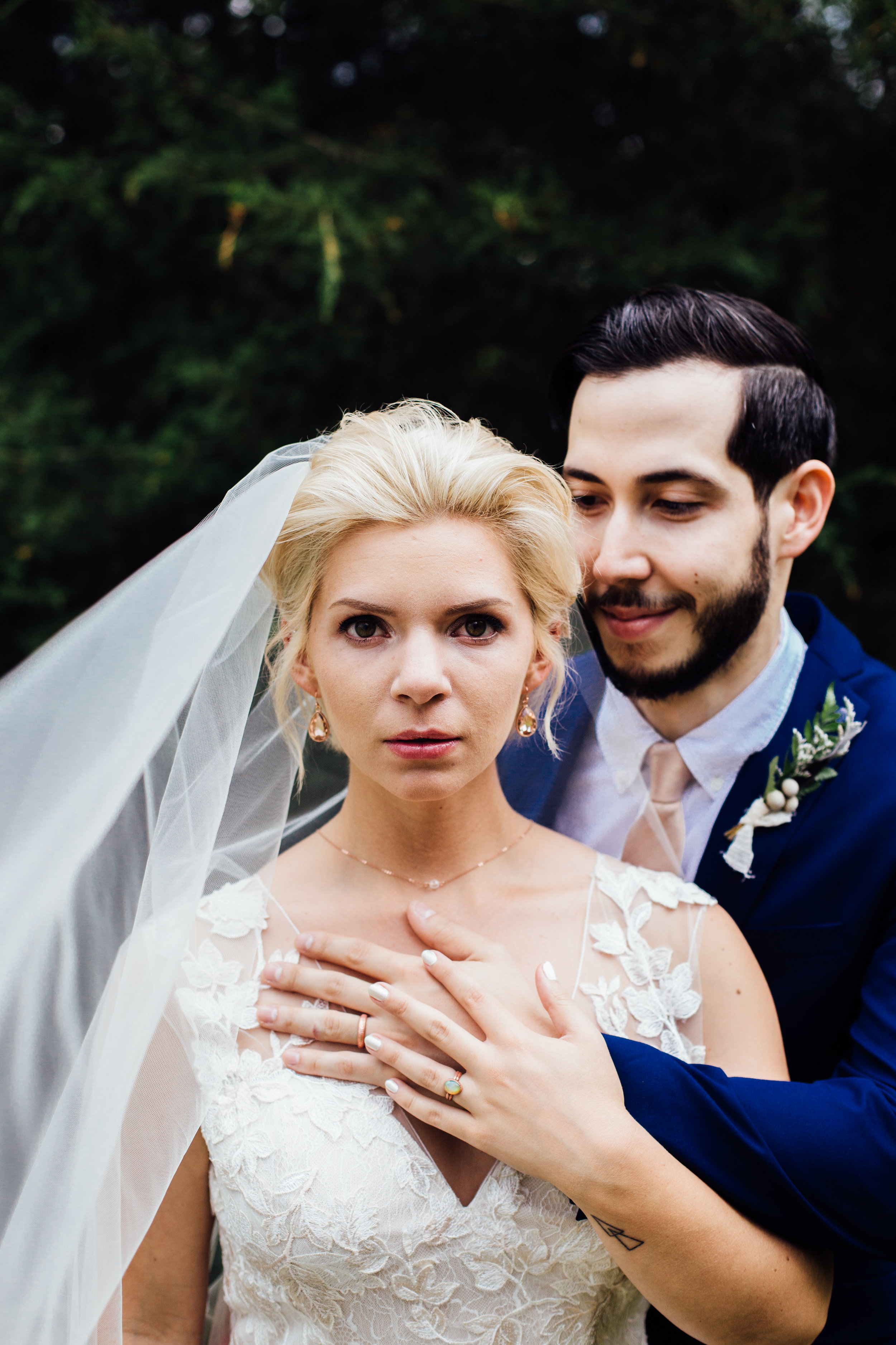 bride and groom portrait