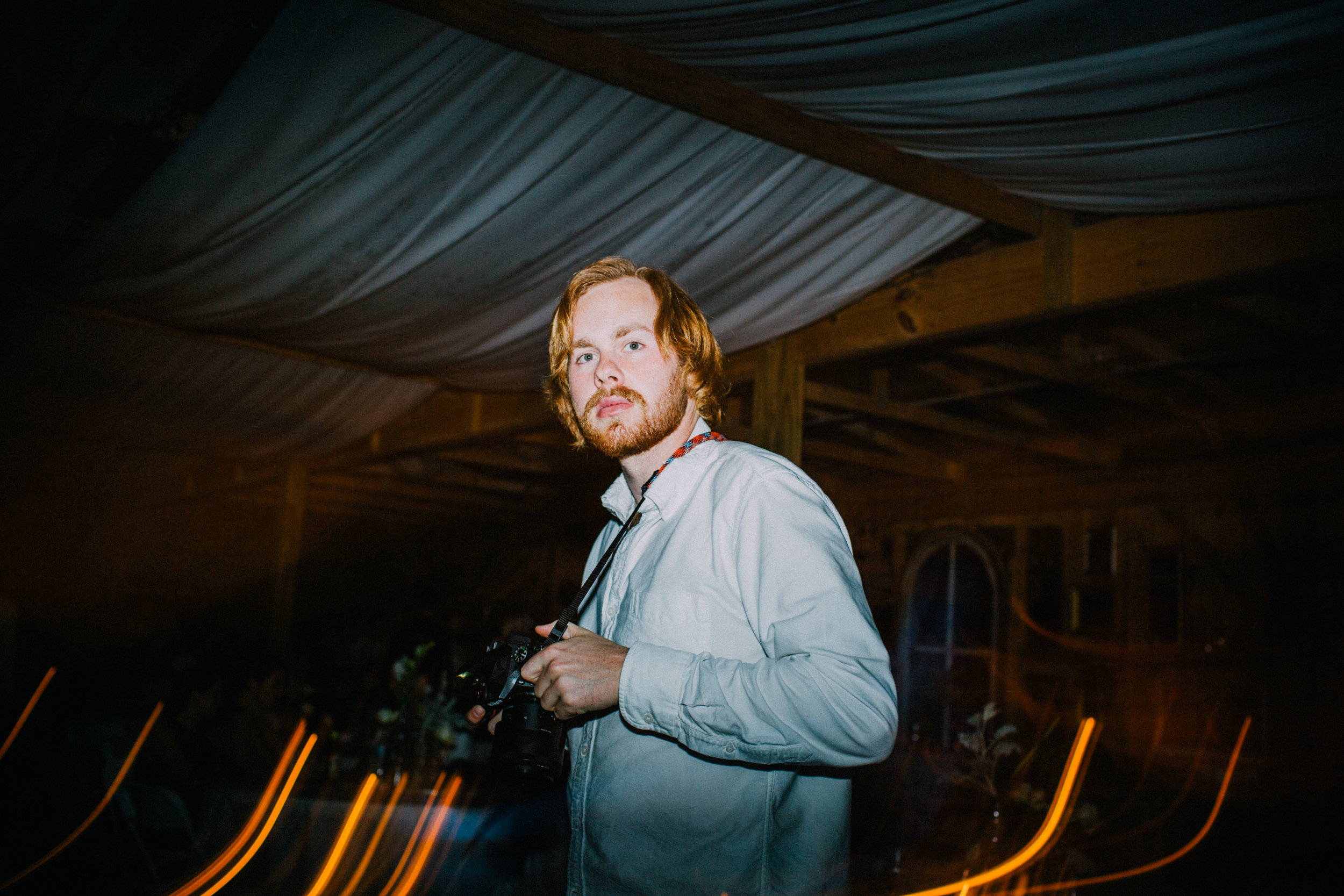 photographer at wedding reception