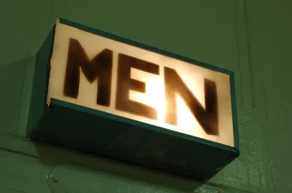 Men's restroom sign