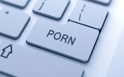 Computer keyboard with porn button