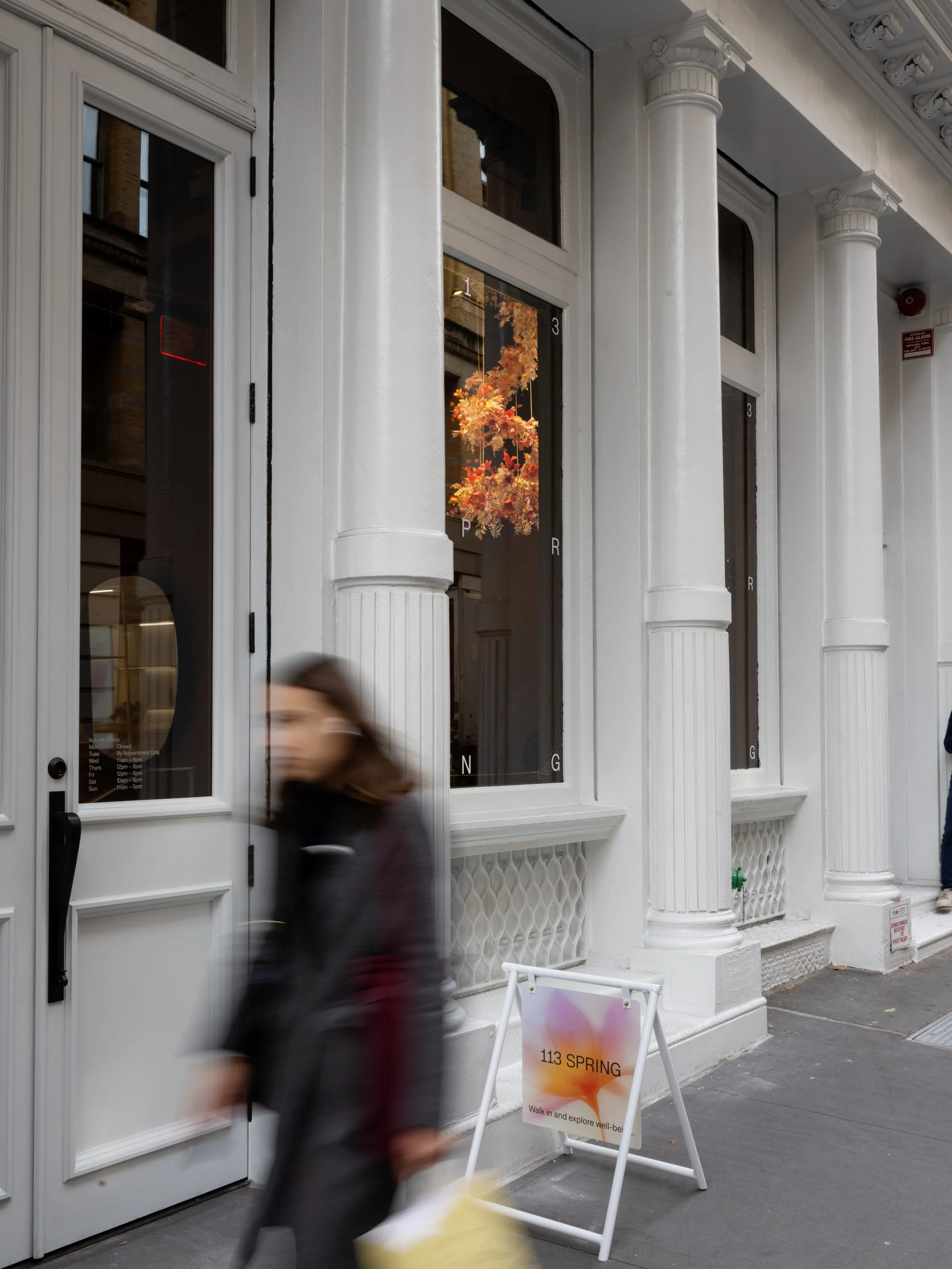 Floral Botanical Retail Window Installation Environment — 113 Spring NYC