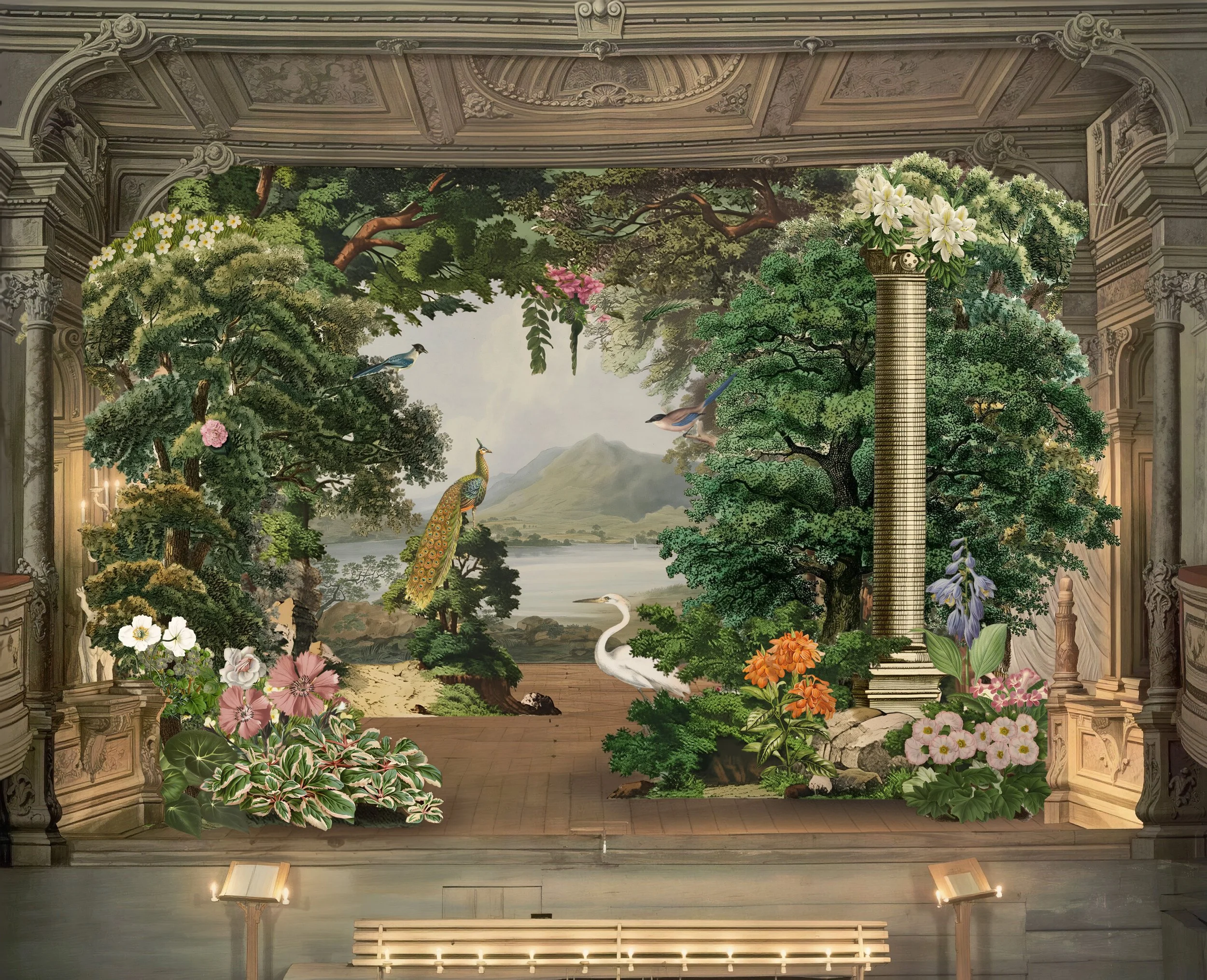 Scenographic Stage Installation Environment — Immersive Production Design Concept