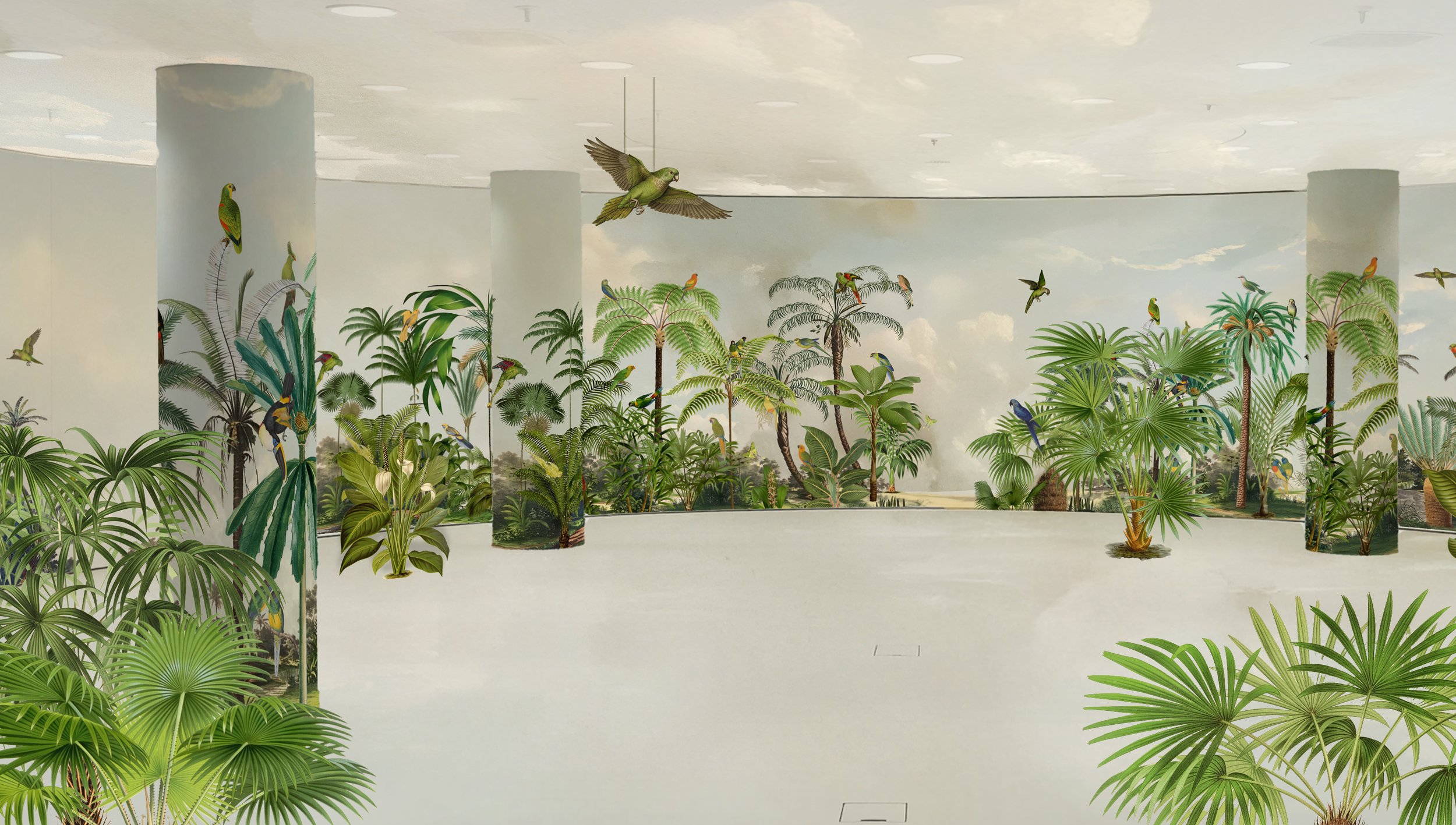 Horizon Jungle Immersive Installation Environment — 360 Degree Spatial Concept