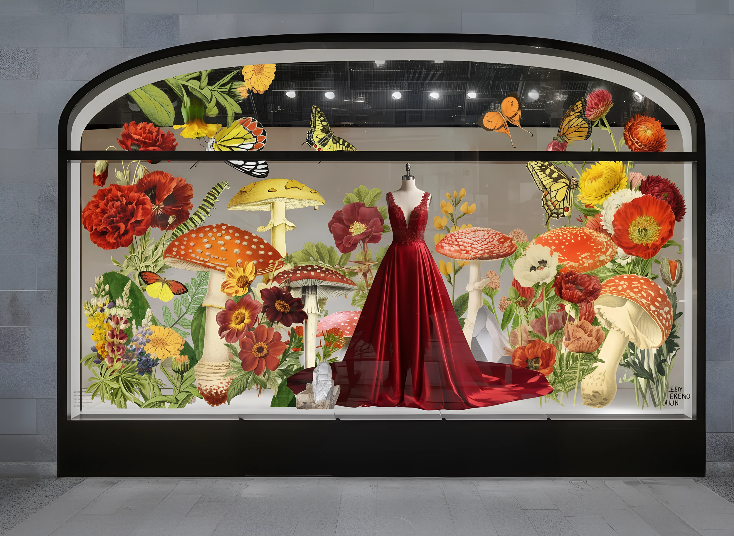 Bespoke Nature-Inspired Storefront Installation Concept — Luxury Window Design