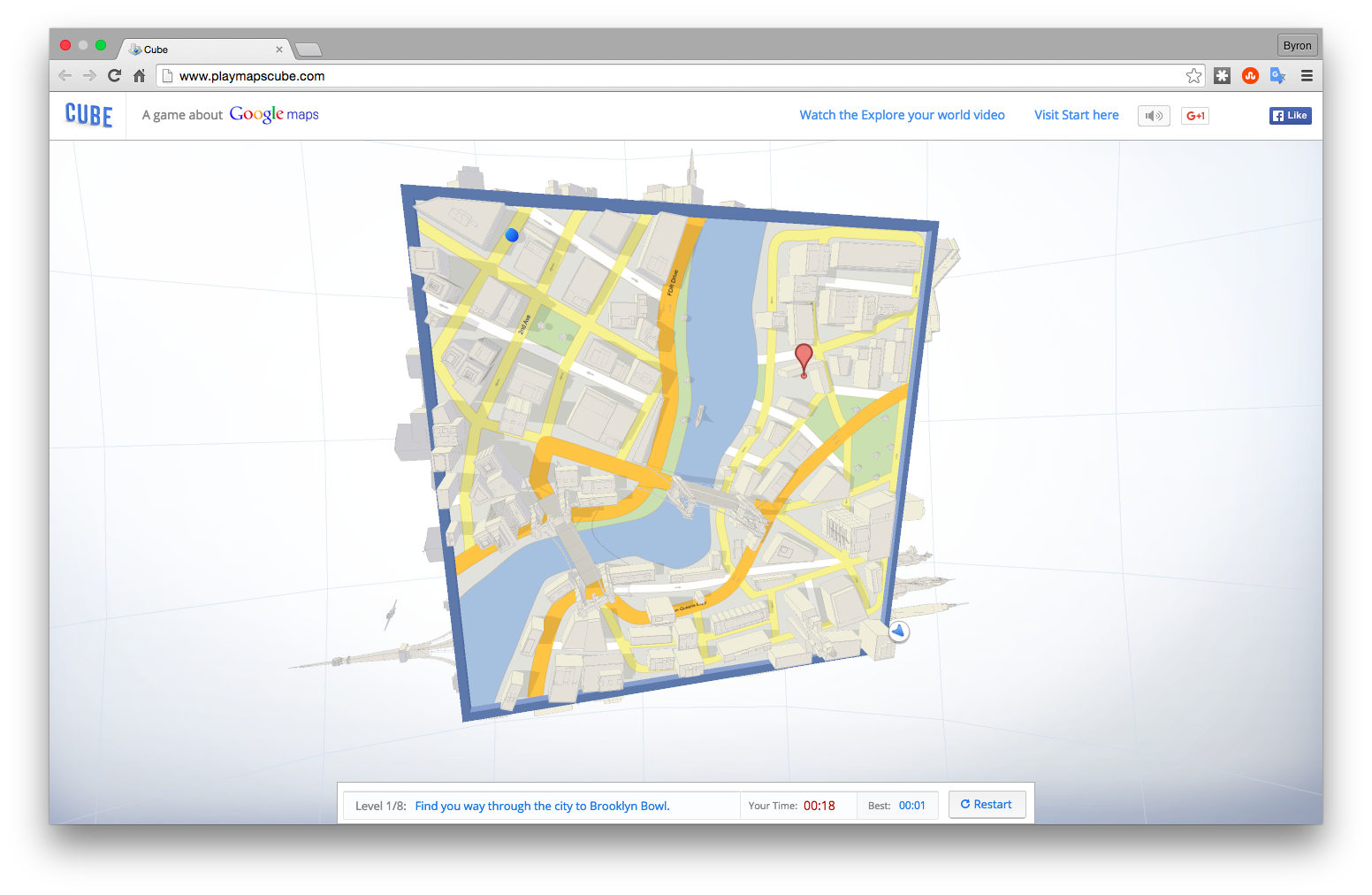 Cube – A game about Google Maps –