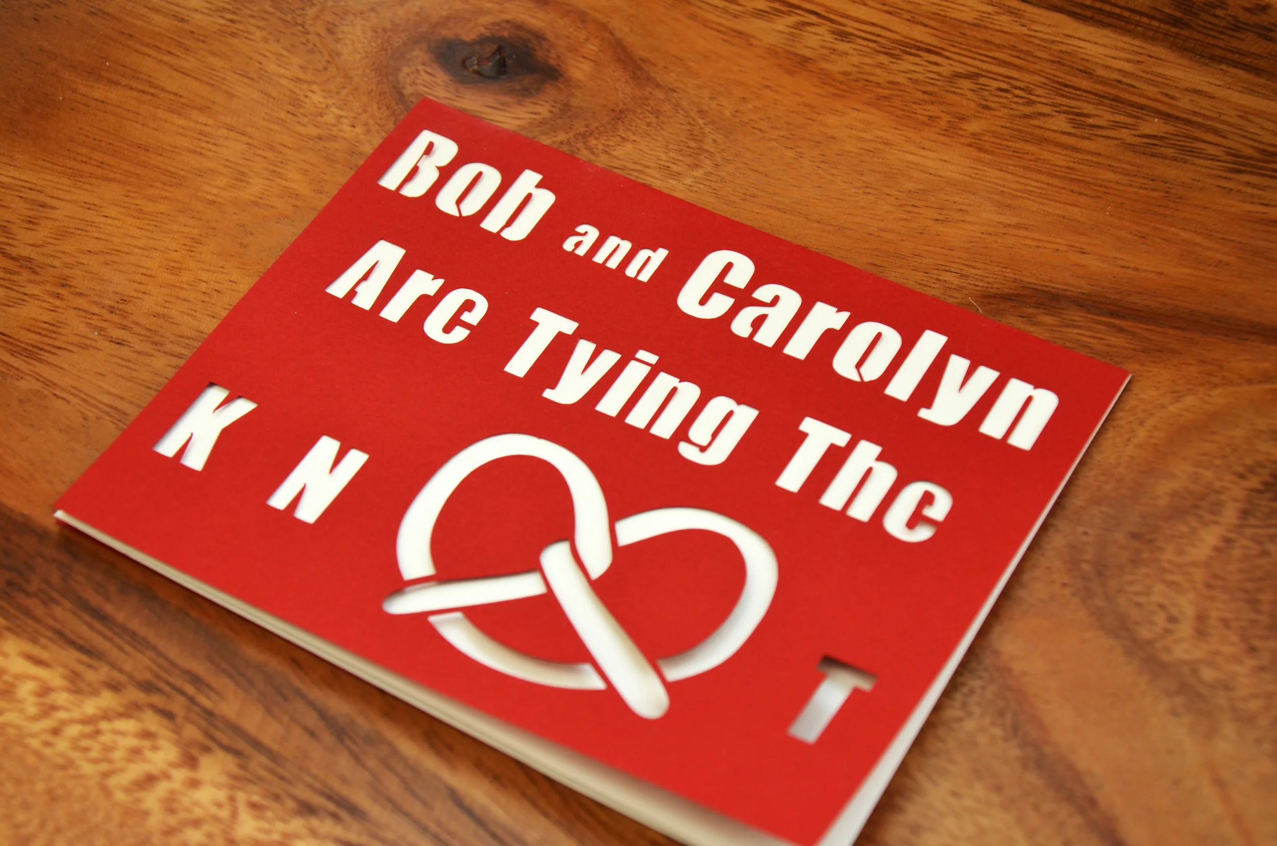 A Customized Version of Our Philadelphia Love Knot Card. 