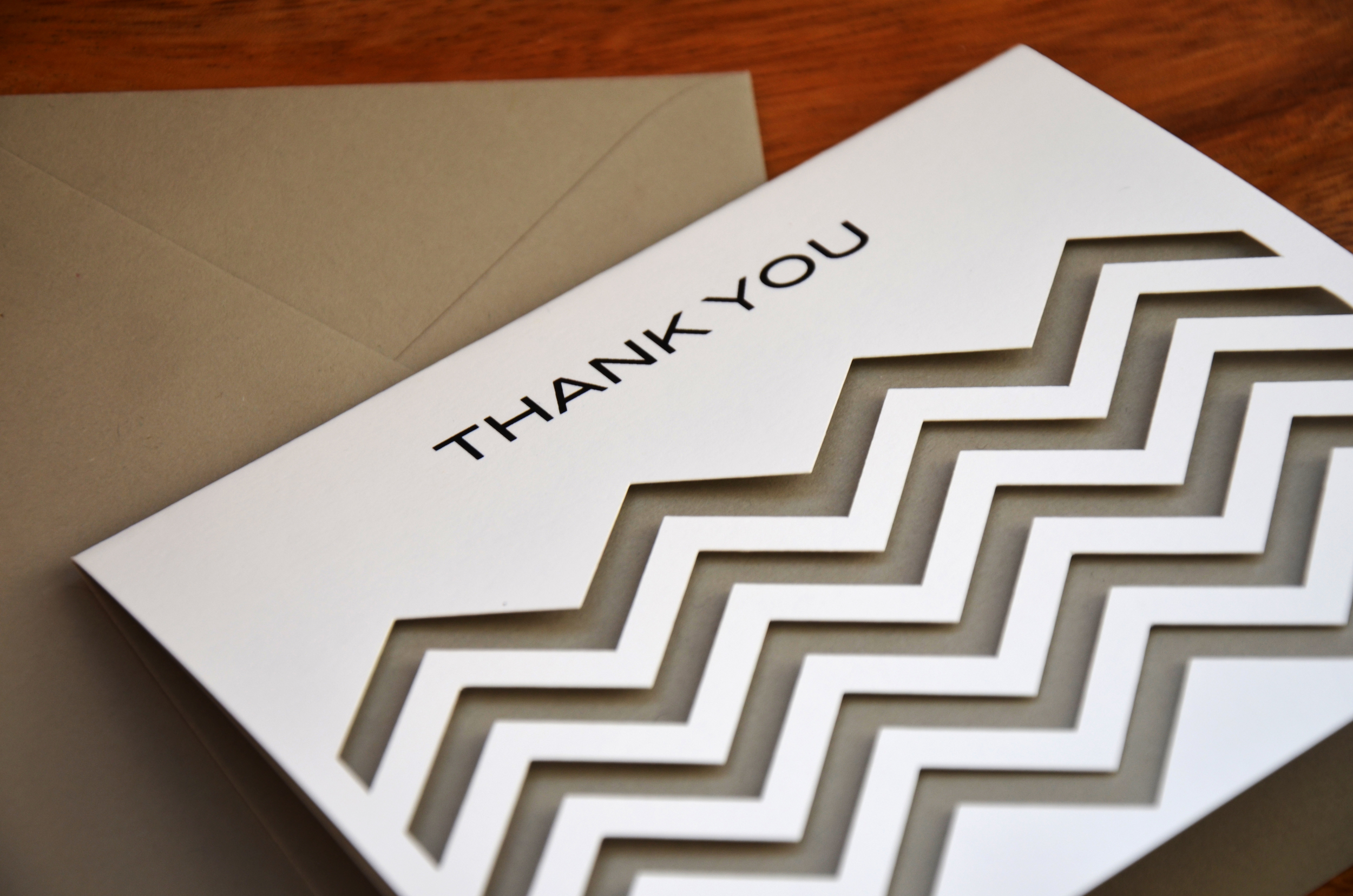 chevron thank you | light grey