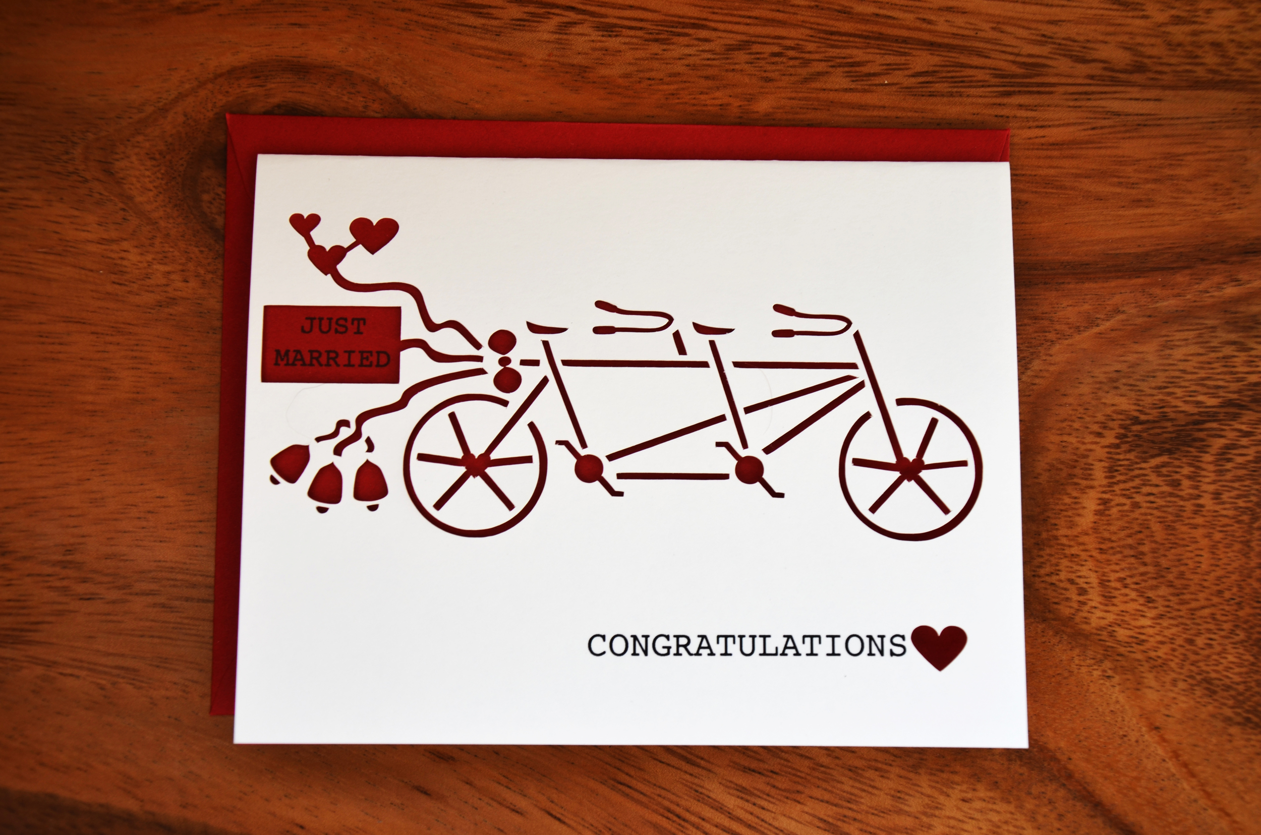 tandem bike | red