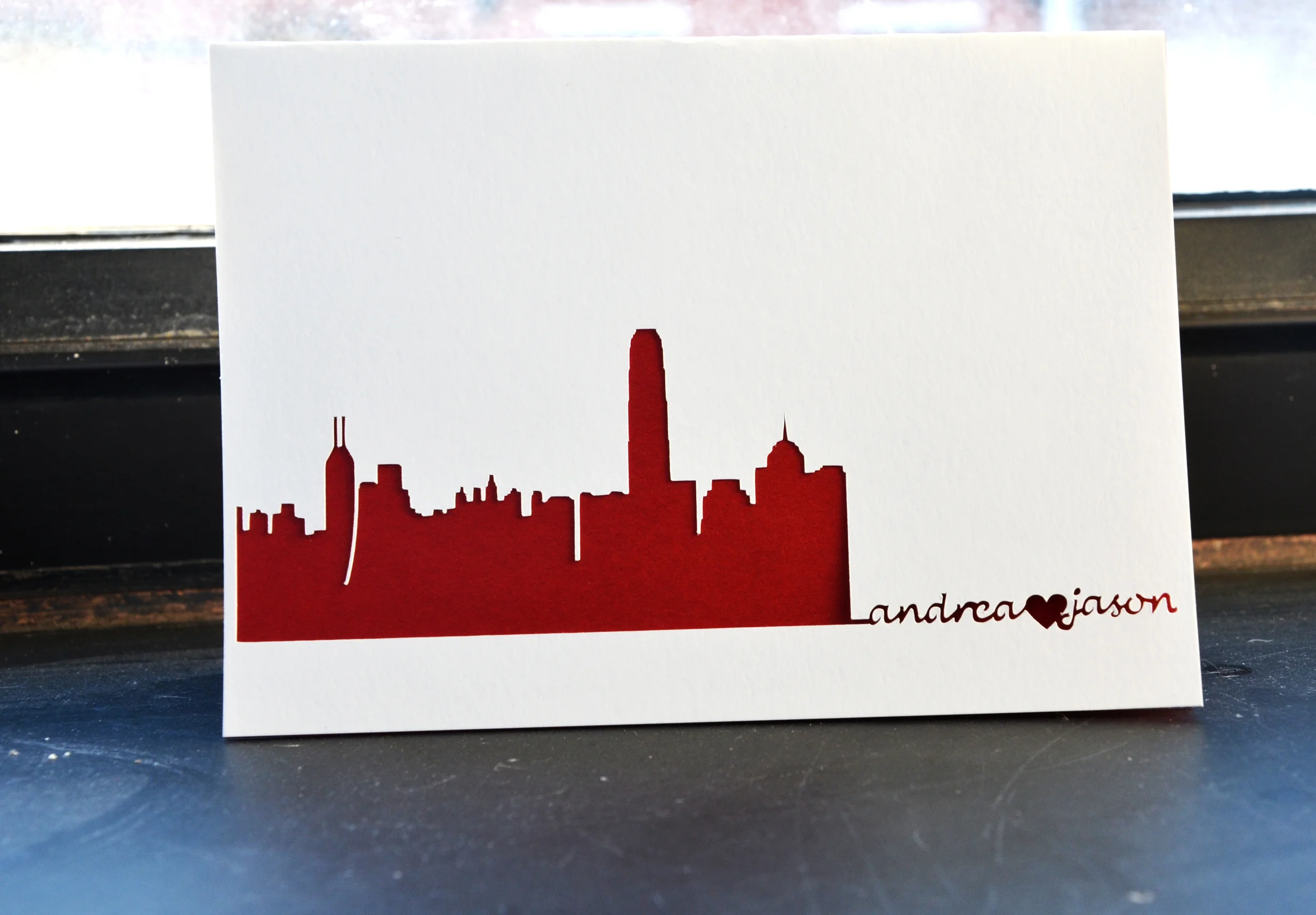 hong kong skyline card